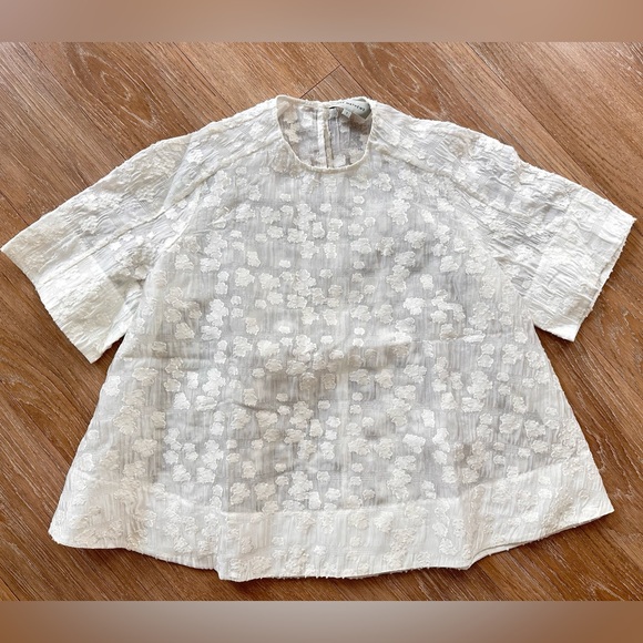 Lee Mathews White Toulouse Top-Size 1/M - Picture 1 of 9